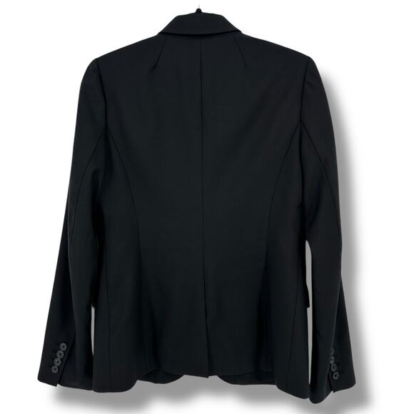 J. Crew Super 120s 100% Wool Blazer Womens Size 4 Solid Black Wardrobe Staple - Picture 3 of 5